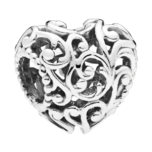 925 Silver Heart Charm 1.6g Preowned