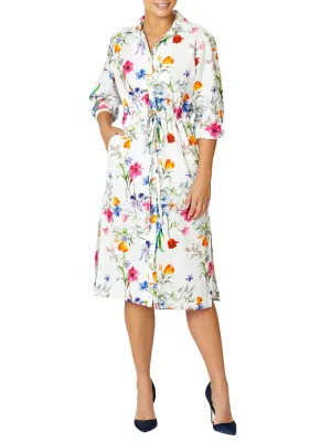 Amelia Botanical Cotton Shirtdress