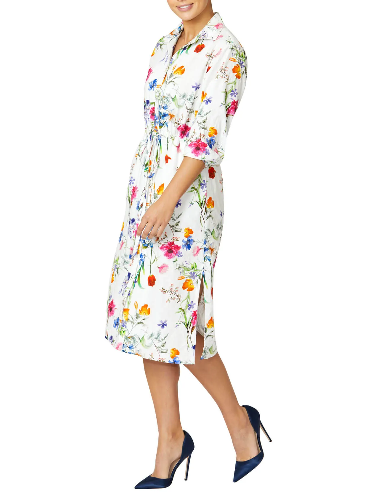 Amelia Botanical Cotton Shirtdress