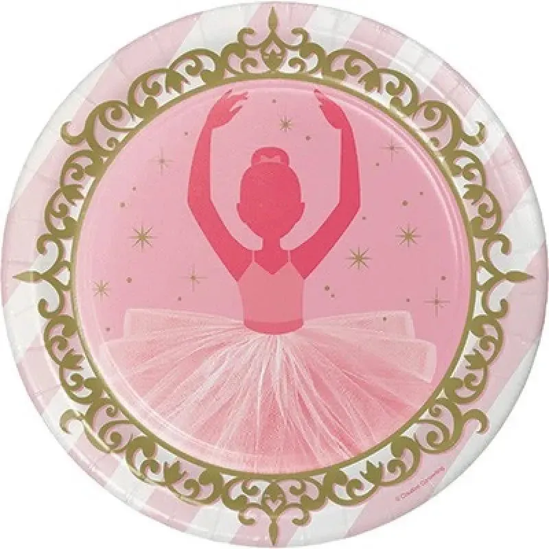 Ballerina Twinkle Toes Plates - Dinner 8 Pkt