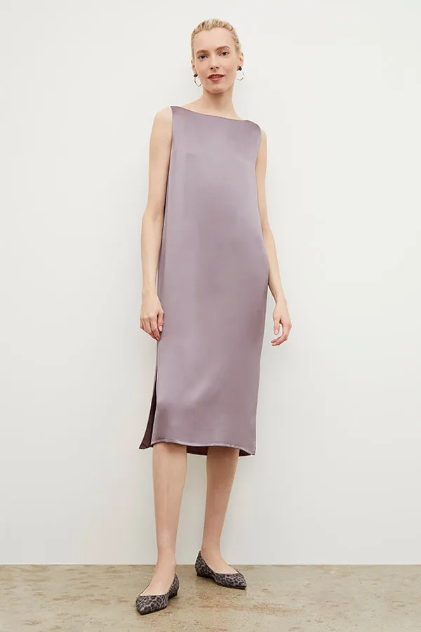 Bevin Dress - Washable Silk Charmeuse :: Wisteria