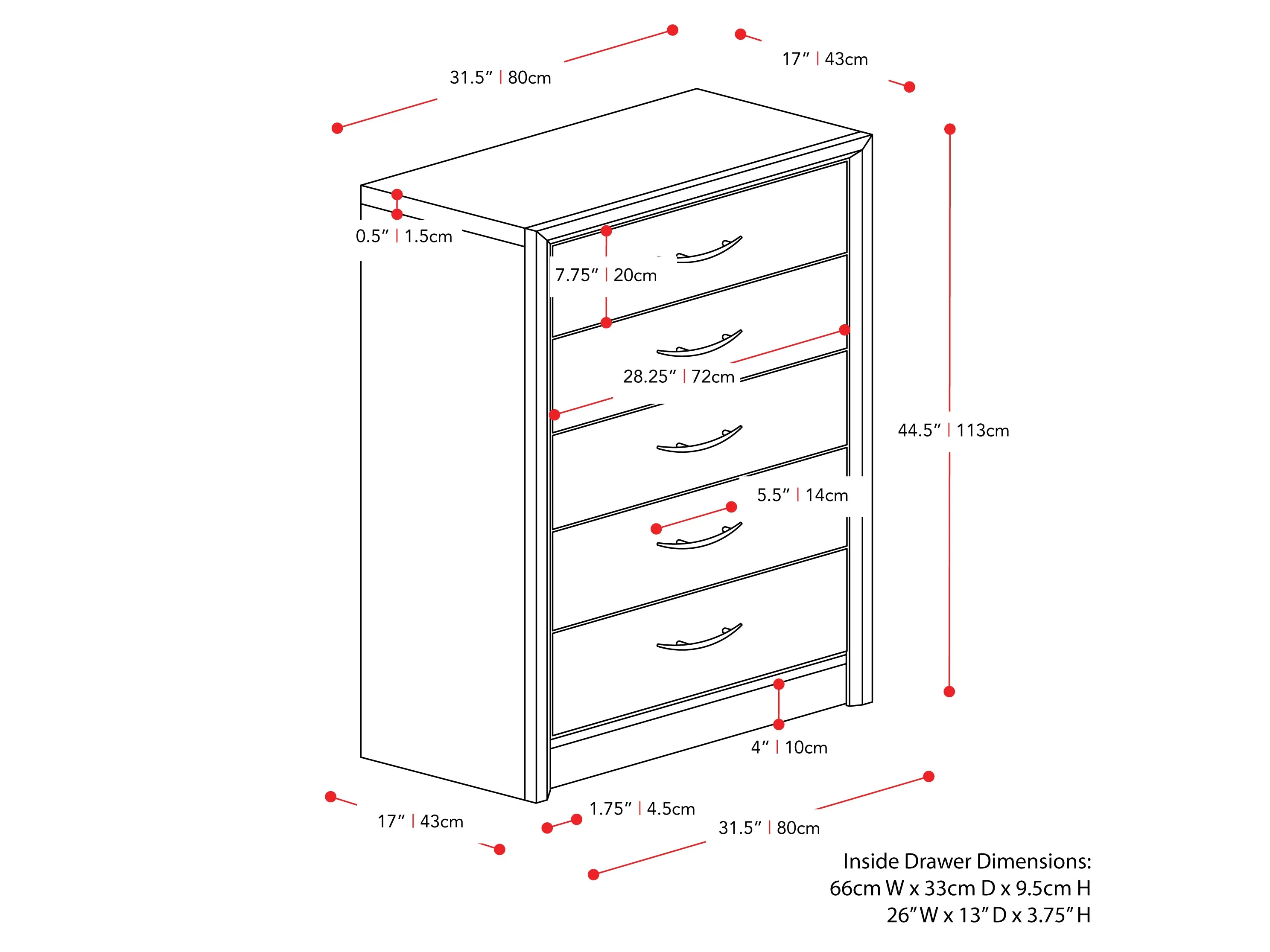 Black Tall Bedroom Dresser