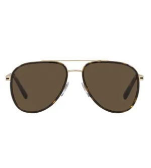 Bvlgari Men Brown Aviator Sunglasses