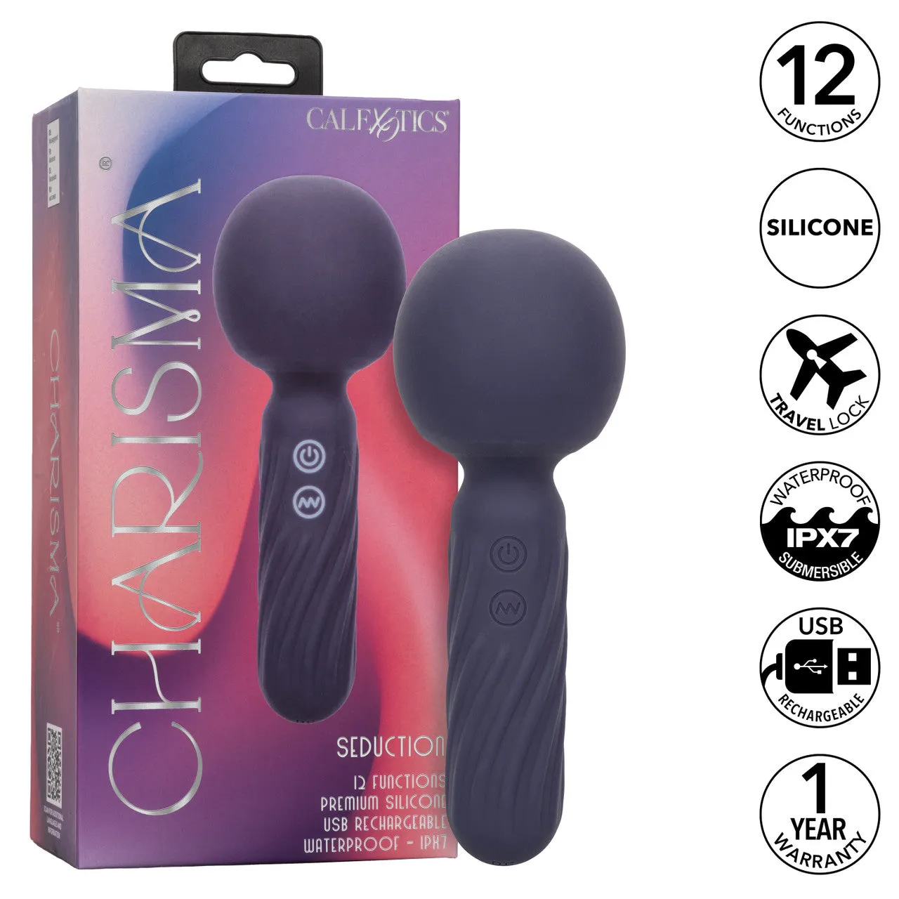 CalExotics Charisma Seduction Rechargeable Silicone Massager Wand