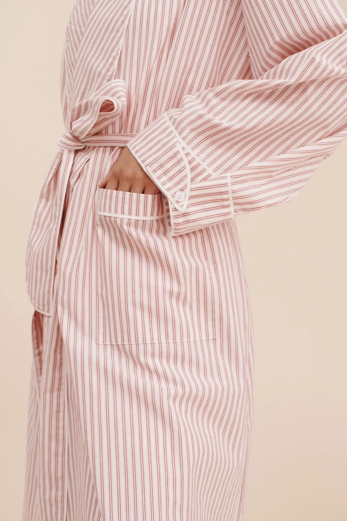 EDIE ROBE - STRAWBERRY STRIPE