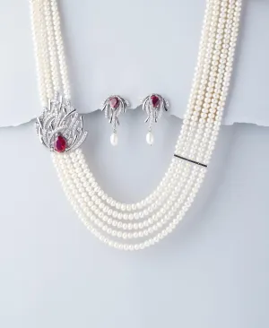 Exquisite Real Pearl Necklace Set