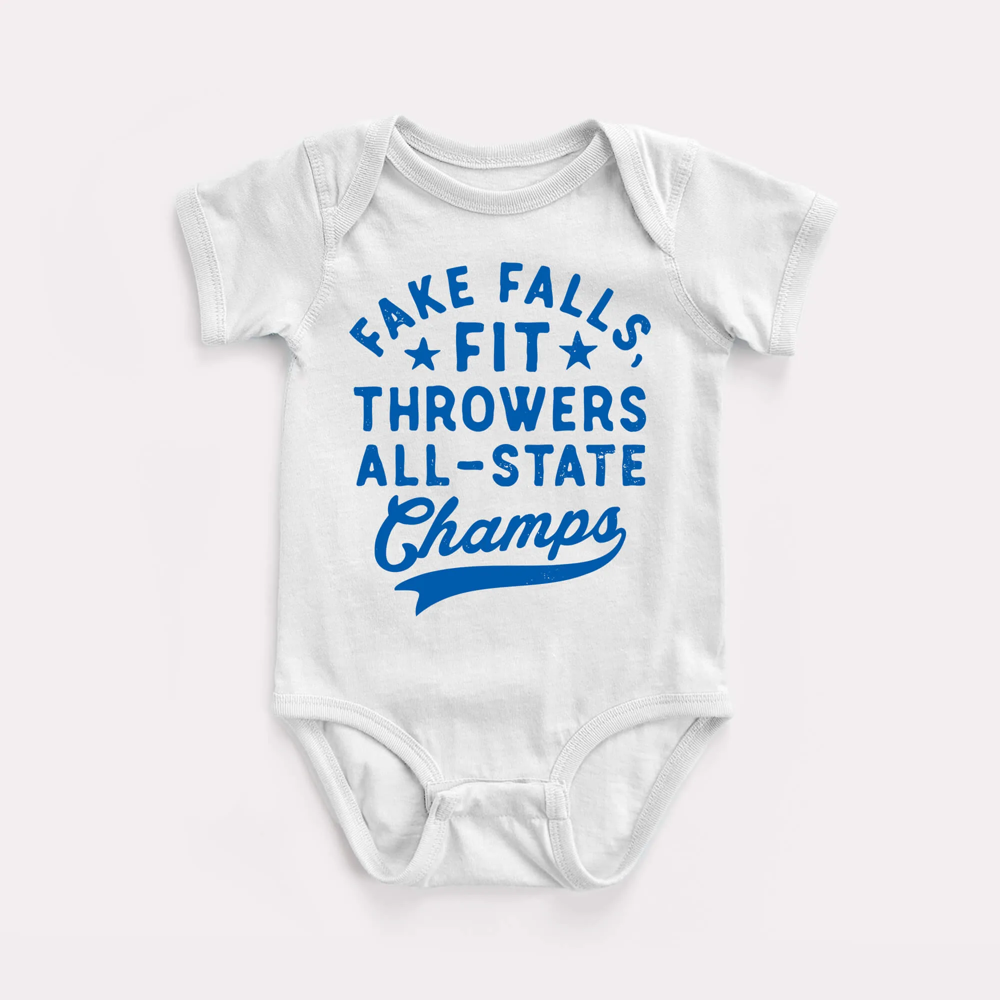 Fake Falls Fit Throwers Baby Bodysuit