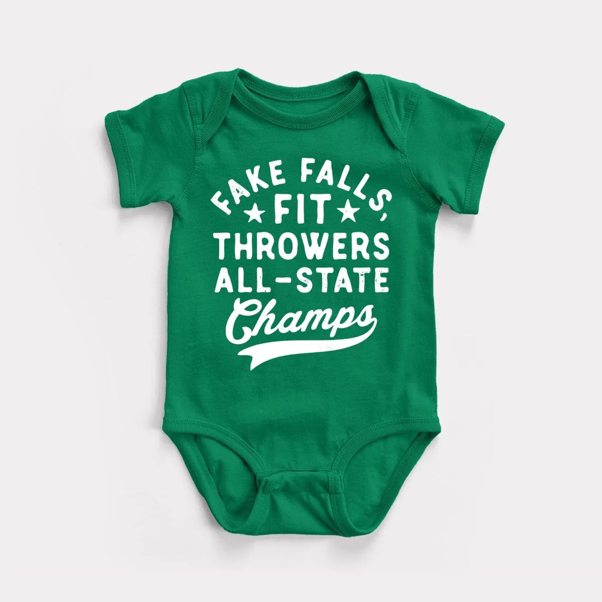 Fake Falls Fit Throwers Baby Bodysuit