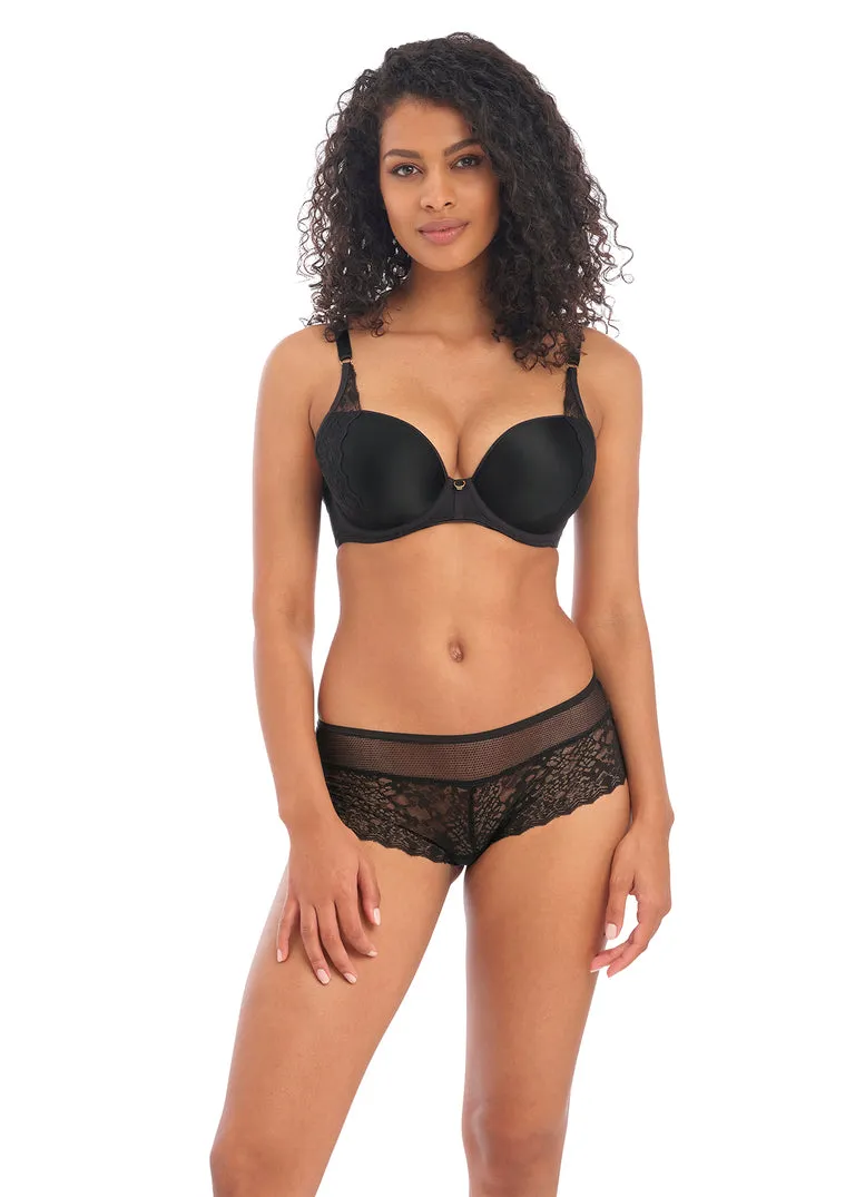 Freya Temptress Underwire Molded Plunge T-shirt Bra, Black