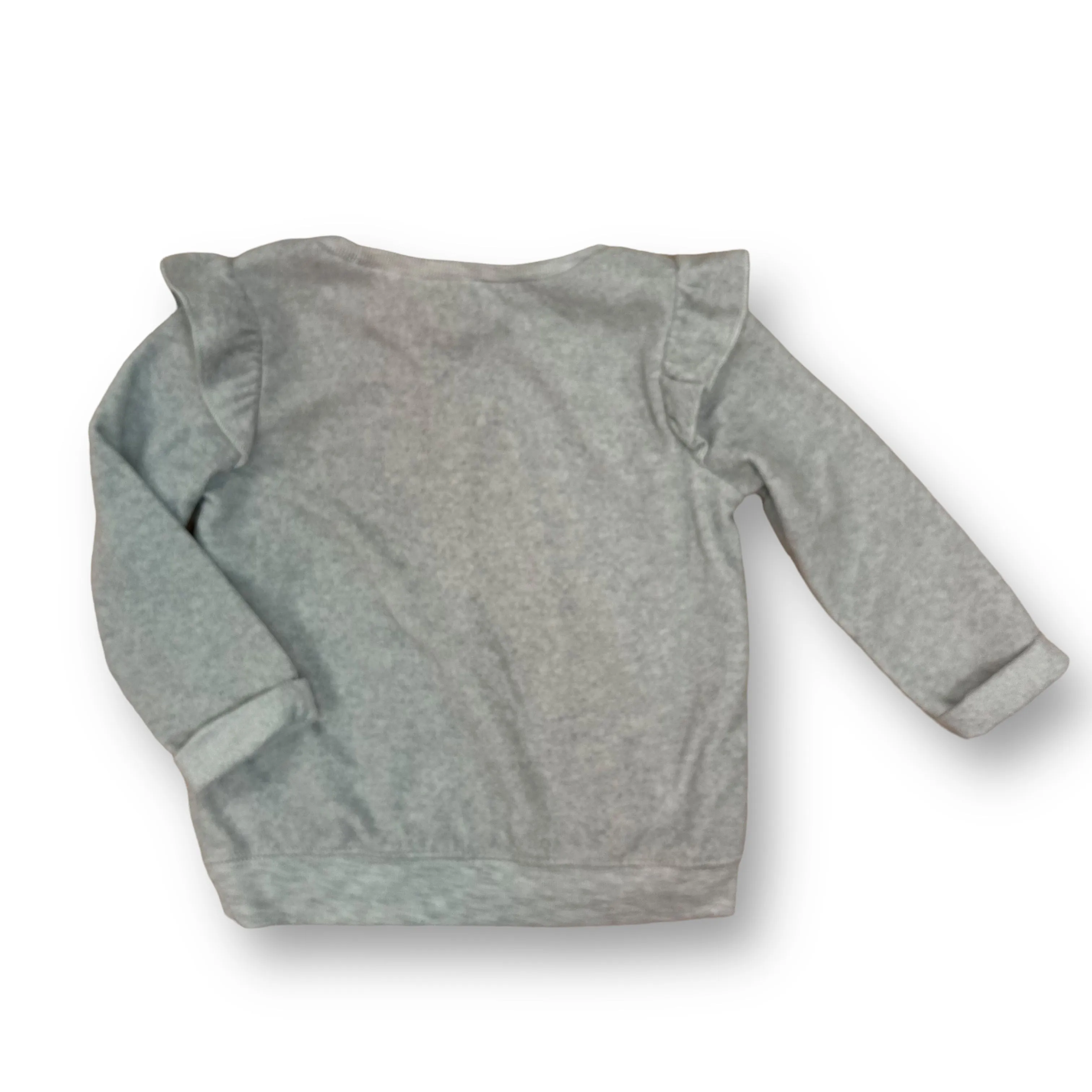 Girls Child of Mine Size 18 Months Light Gray Fox Sweatshirt