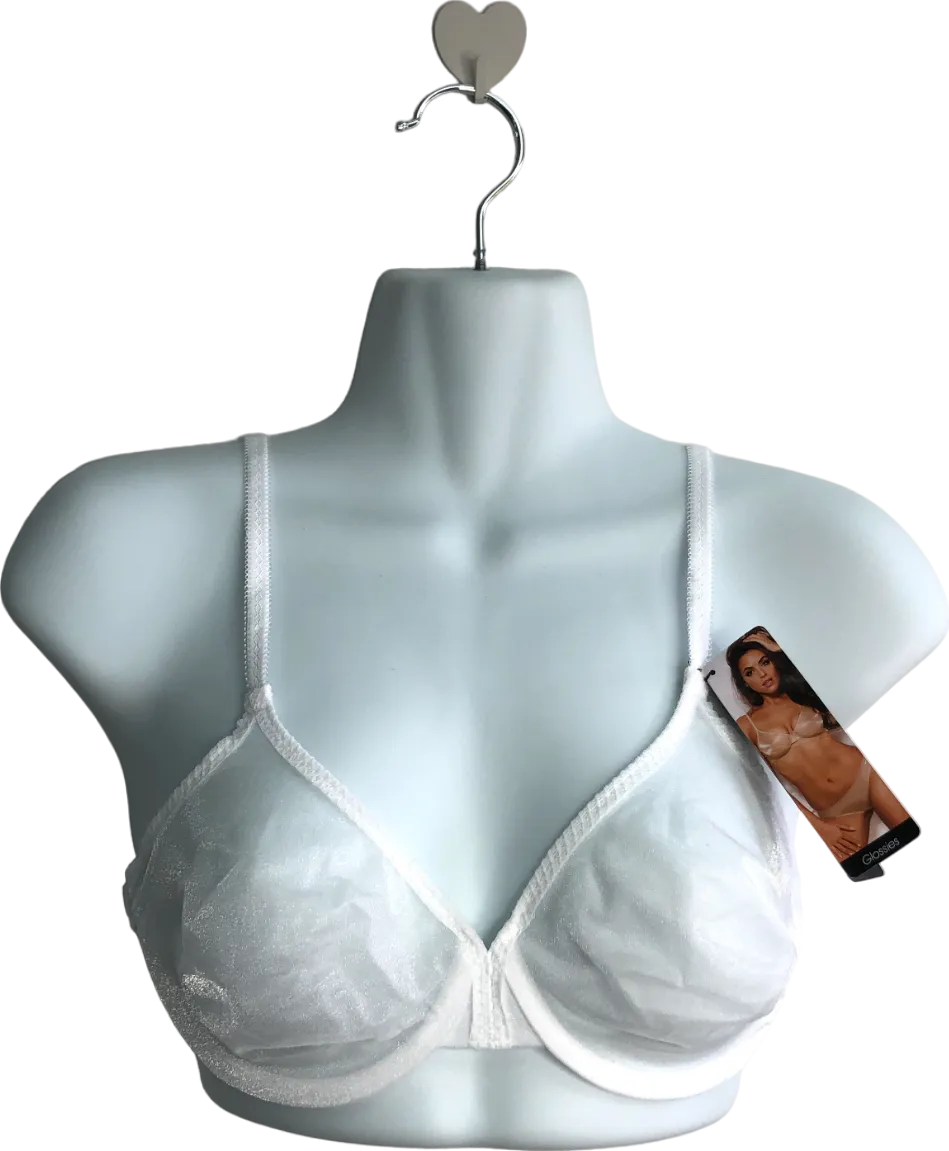 Gossard White Glossies Sheer Bra 30d And Brief UK XS