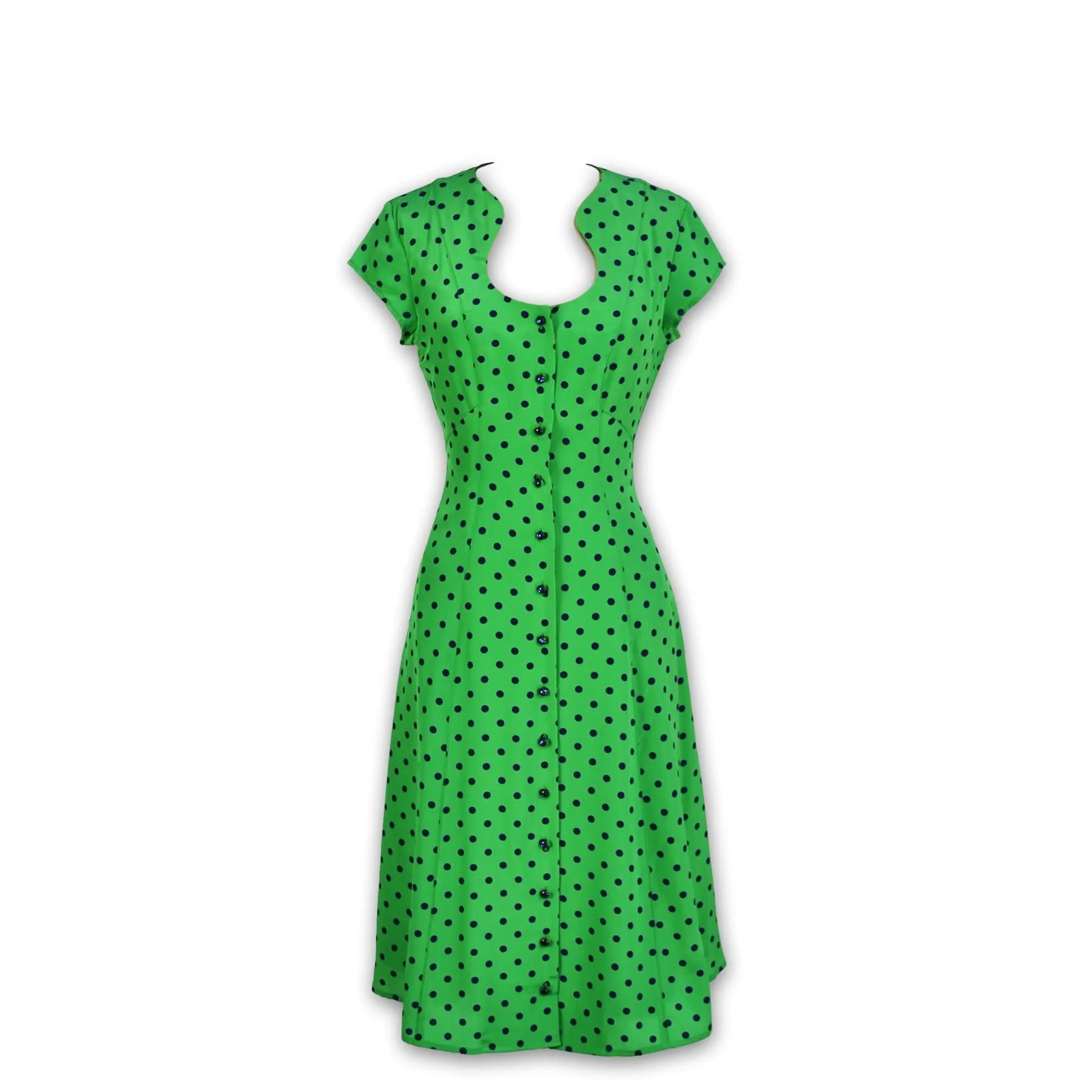 J. Peterman Women's Polka Dot Button Front Dress