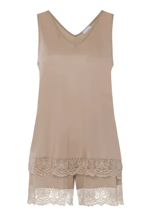 Josephine Soft Lace Trim Short Pajama Set | Deep Taupe 74939-2828