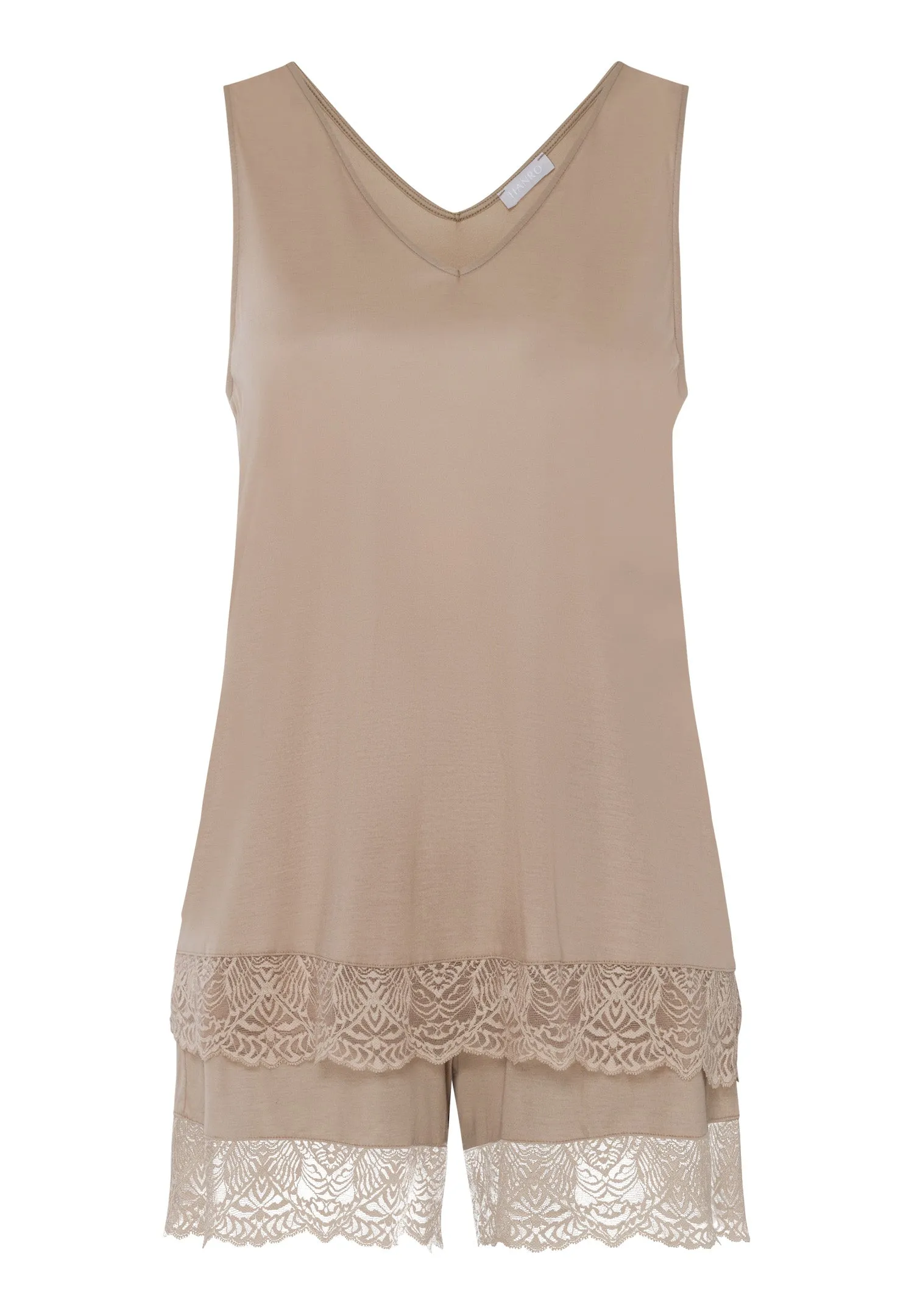 Josephine Soft Lace Trim Short Pajama Set | Deep Taupe 74939-2828