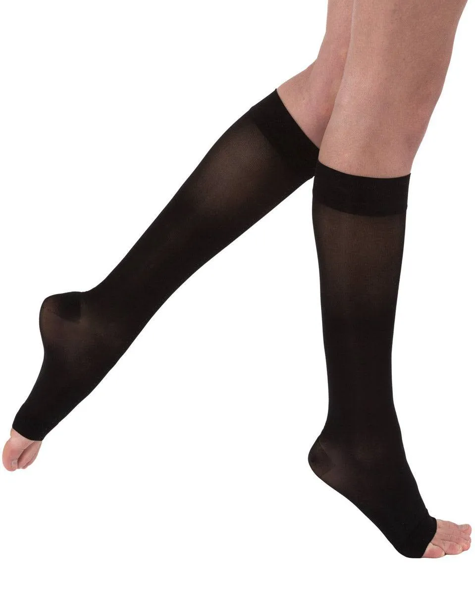 Juzo 3512 AD Dynamic Unisex Open Toe Knee Highs w/ Silicone Top Band 30-40 mmHg - MAX