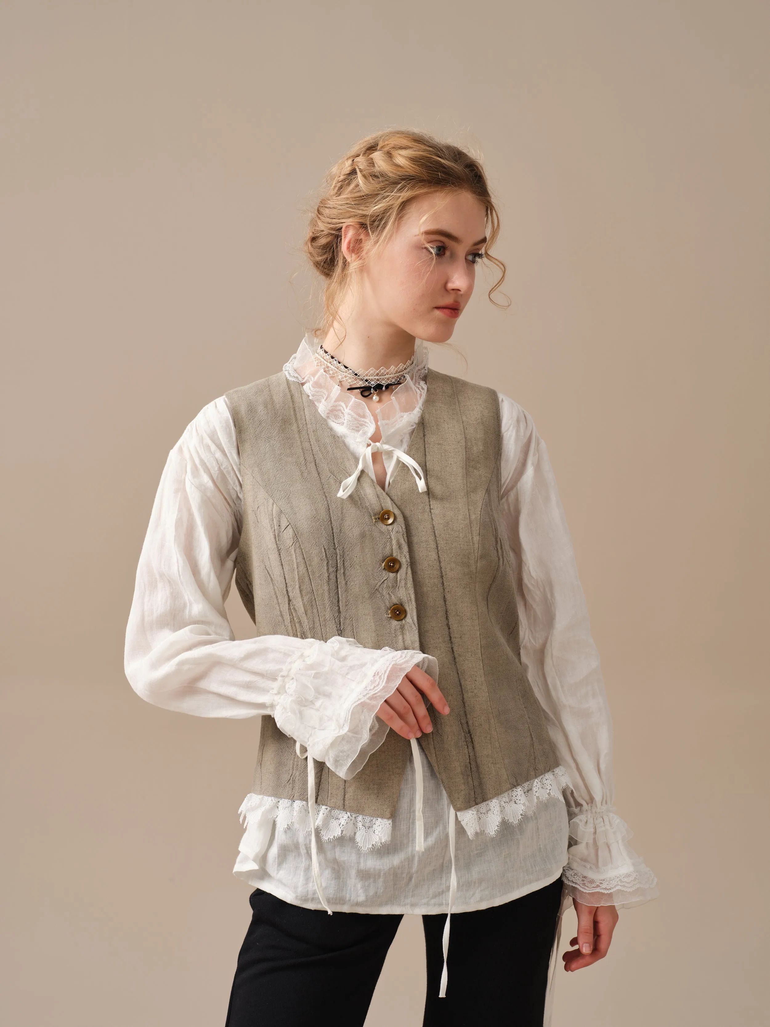 Mae 15 | 100% Linen CORSET VEST