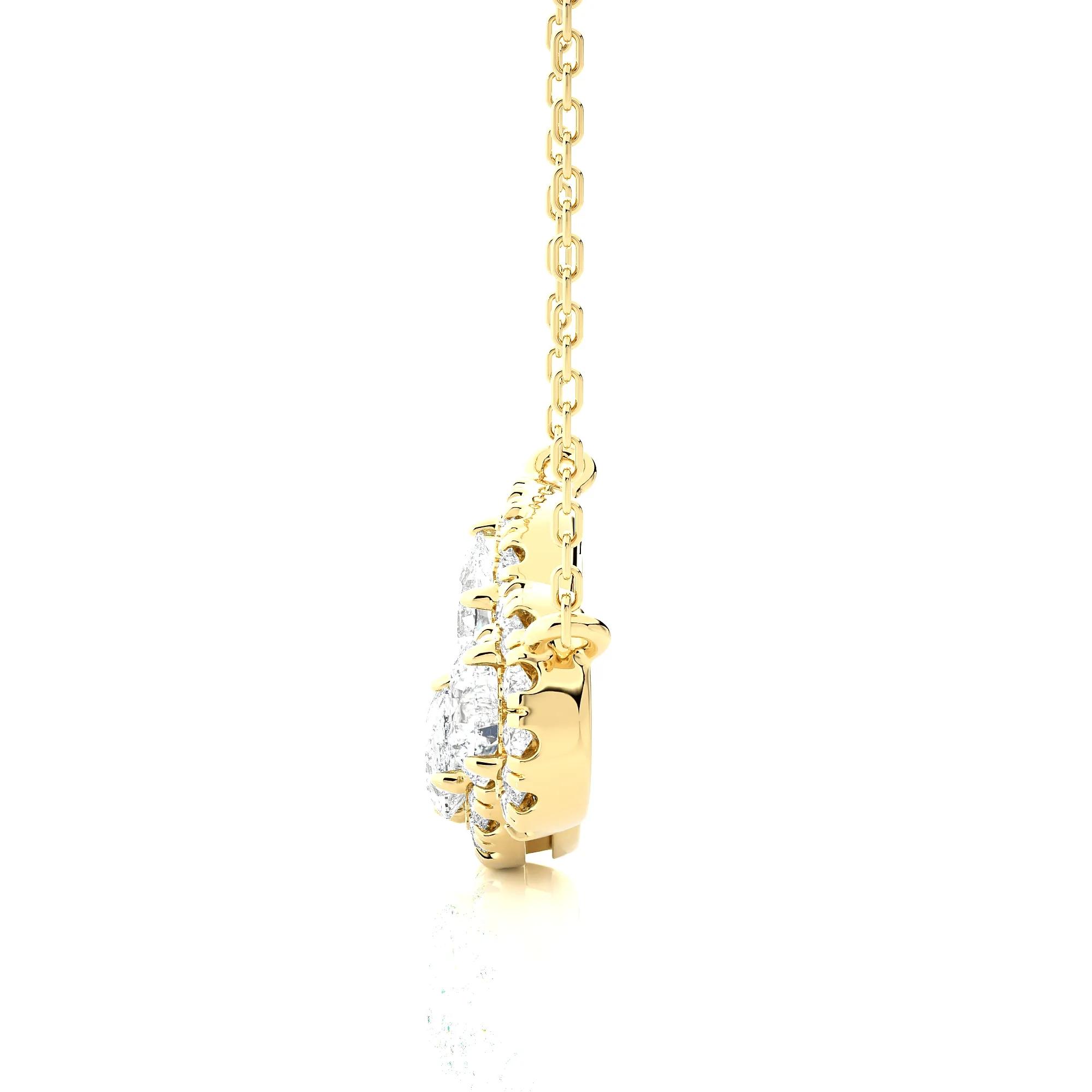 Multi-Stone Lab Grown Diamond Three Stone Necklace