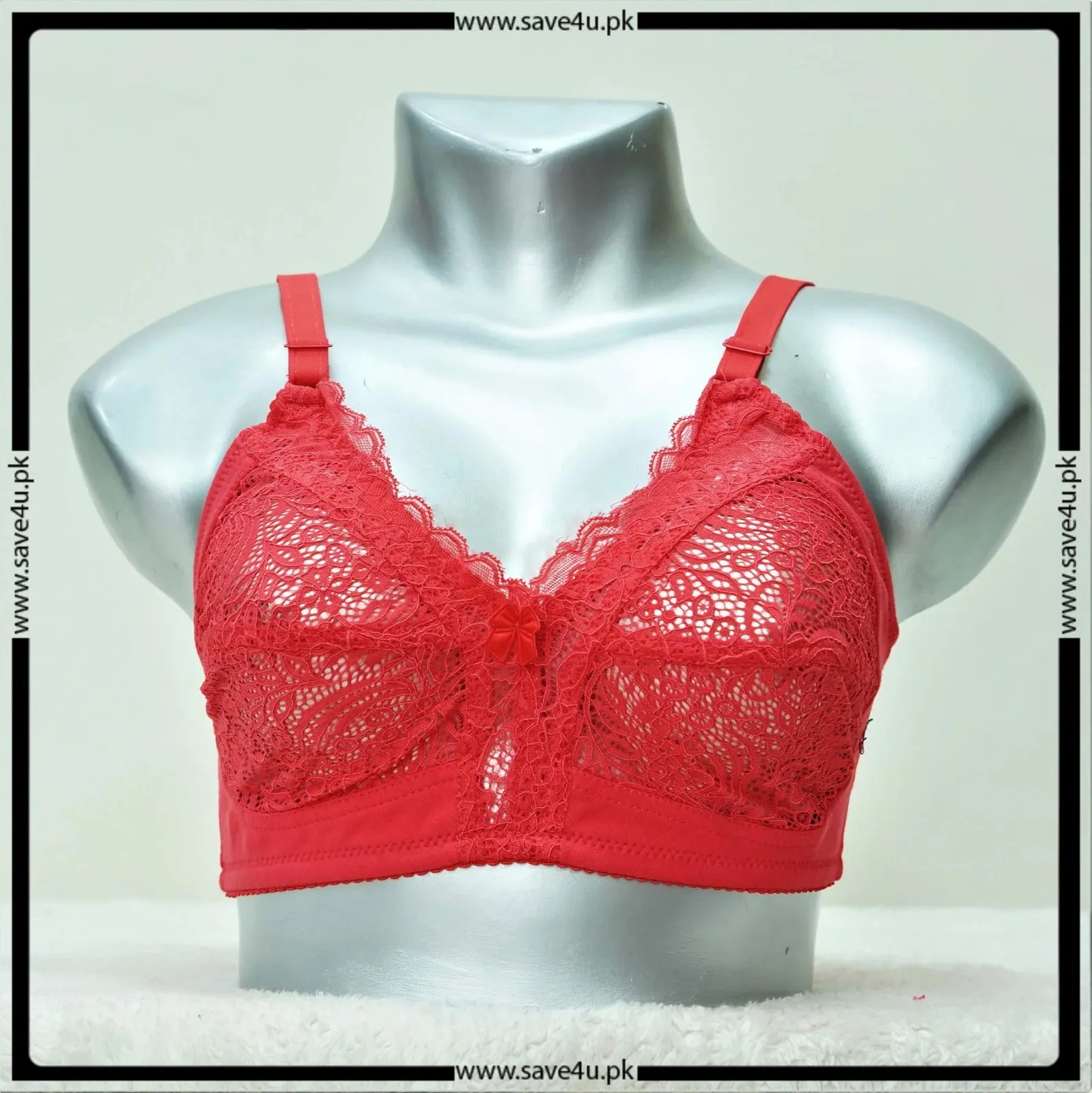 Non-Padded Floral Lace Design Comfy Wireless Bra