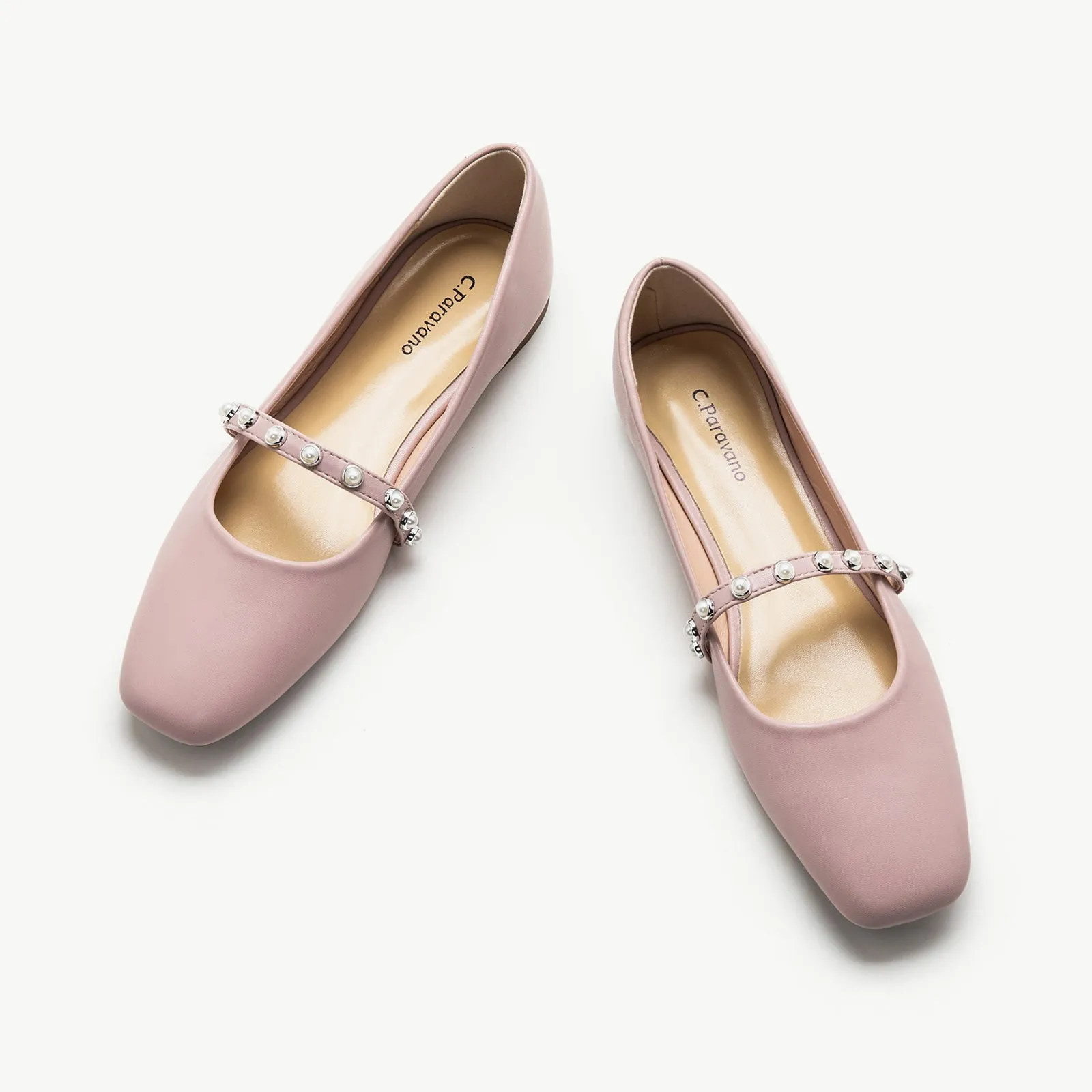 Pearl-Strap Mary Jane (Clara) Pink