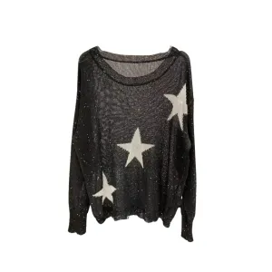 Pre Order:  Casual Geometric Sheer Knitted Sweater