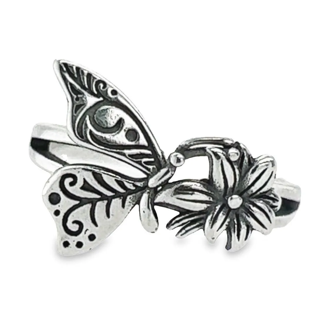 R331 Butterfly And Heart Cut Ring