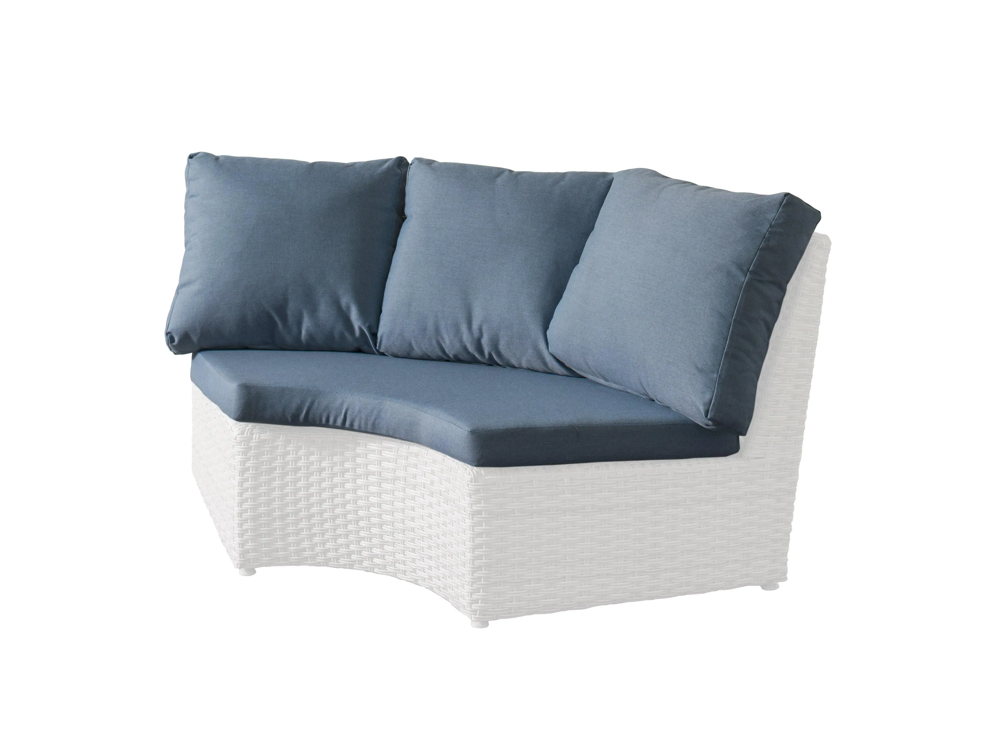 Replacement Back & Seat Round Corner Sectional Cushions 4pc - Blue