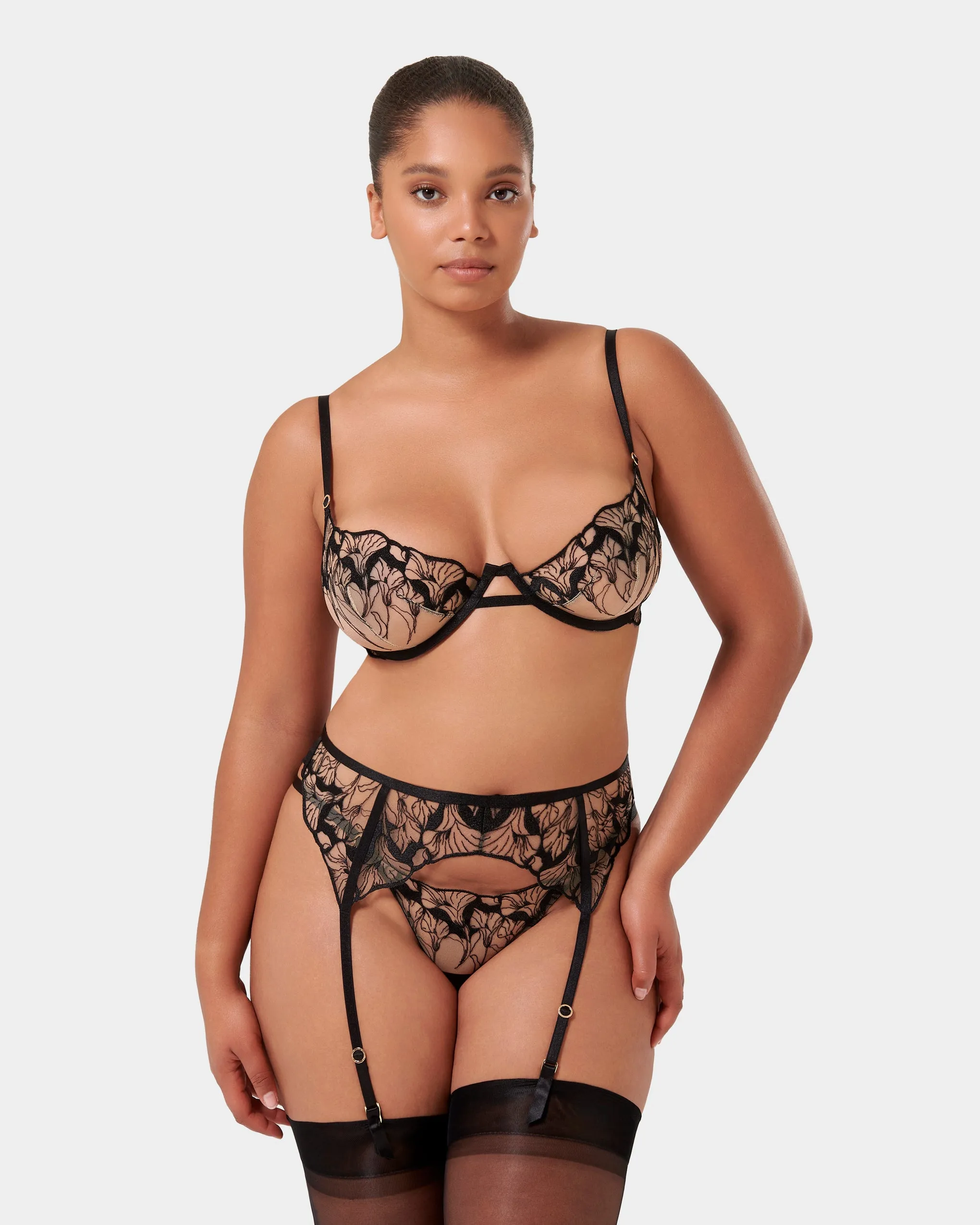 Set: Kalmia Eco Black/Sheer