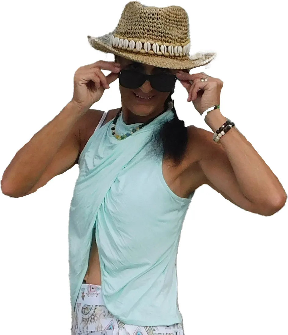 The Yogaz Cool Mint Green Sexy Top is well, really sexy! Made with Sustainable Eco-Friendly Bamboo!