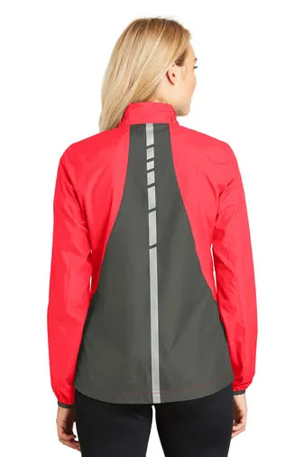 Women's Hot Coral Reflective Full Zip Jacket - Limited Edition